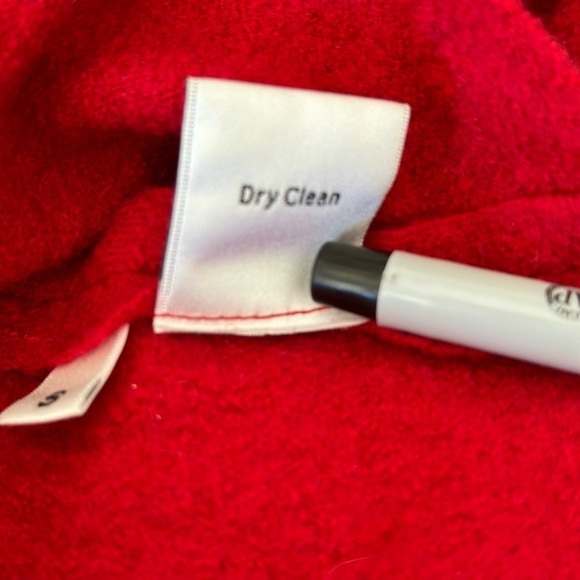 2 for $26 CAbi Red Merino Wool Jacket Blazer with Tie Style 167 Size Small - Picture 7 of 7